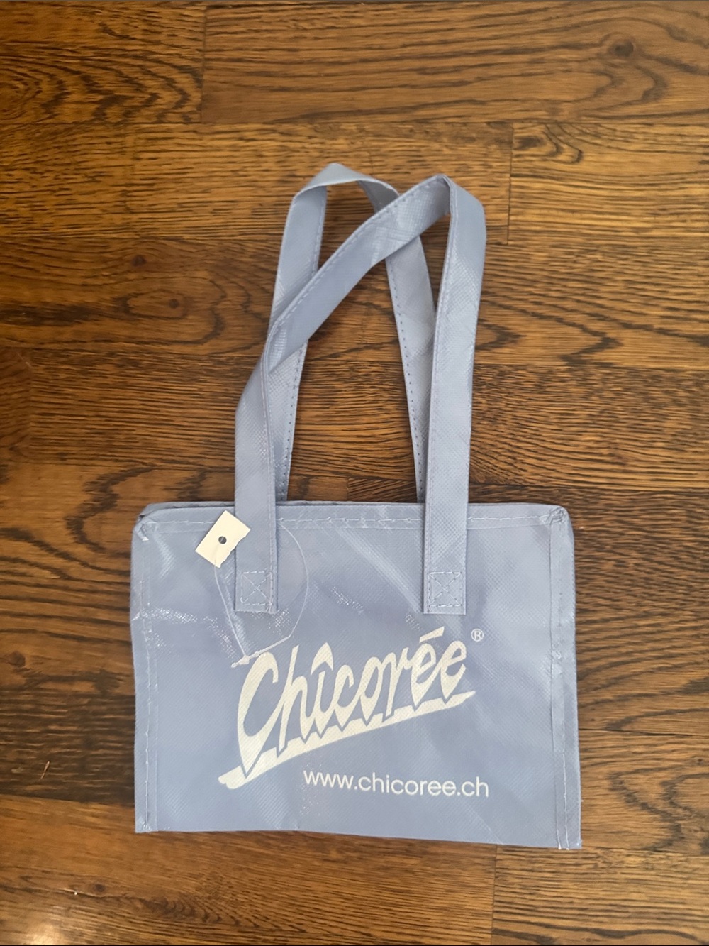 Light Gray Tote Bag with Logo Print